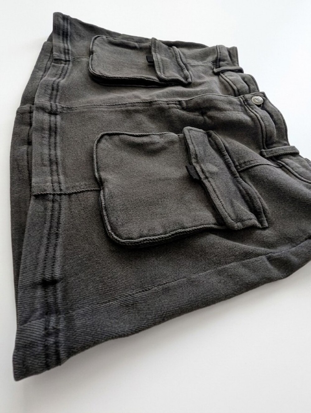 Women's Black Cargo Pocket Mini Shirt - Picture 3 of 7
